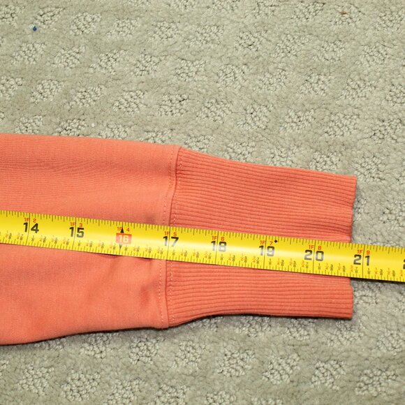 LL Bean Sweatshirt Womens M Peach Cozy Pullover Cowl Neck Pocket Long Sleeve - Picture 3 of 5
